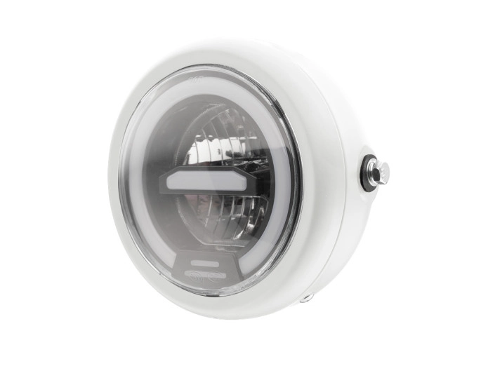 Koplamp rond 165mm angel eye LED 12V custom (kleur naar keuze)