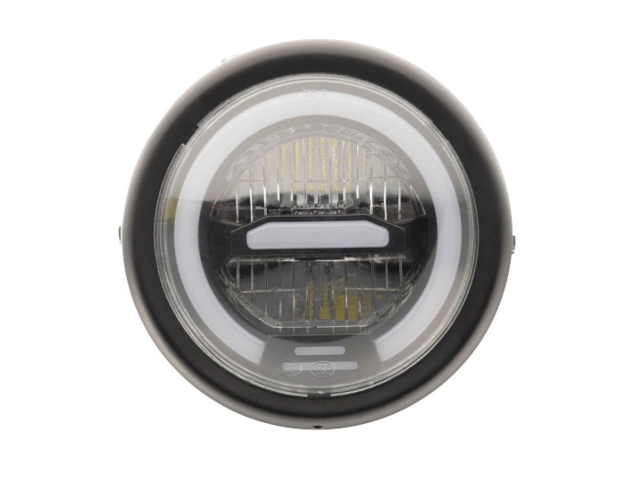 Koplamp rond 165mm angel eye LED 12V custom (kleur naar keuze)