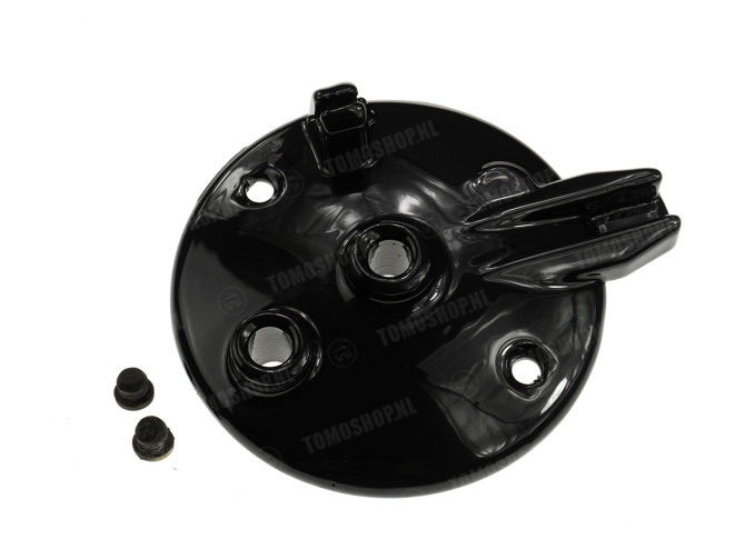 Brake torque plate Tomos A35 120mm front 12mm black complete model 2 main