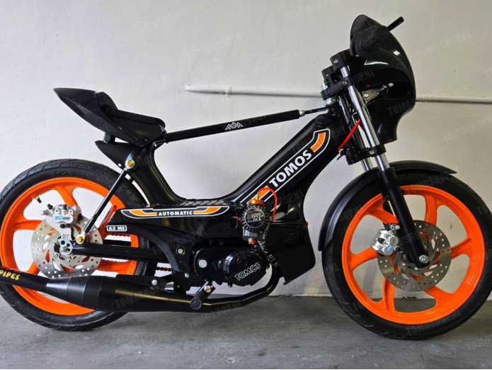 Rahmen Verstärkungsstrebe MLM black für Tomos A3 / A35