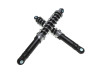 Shock absorber set 280mm IMCA black / chrome 