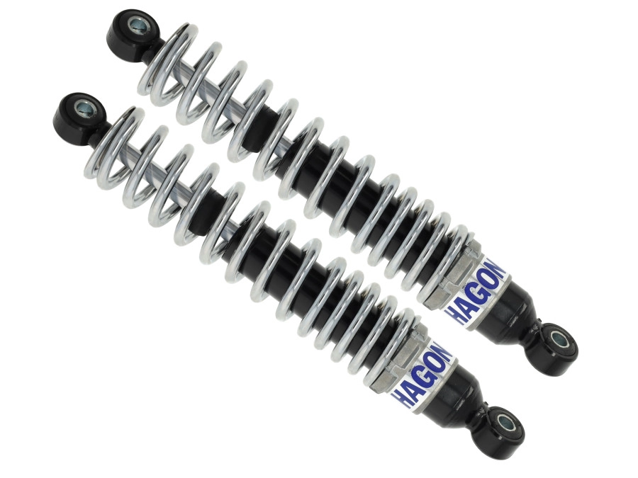 Hagon Roadshocks zwart en chroom voor Tomos