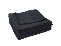 Microfibre cloth black Soft 40x40cm (5 pieces)