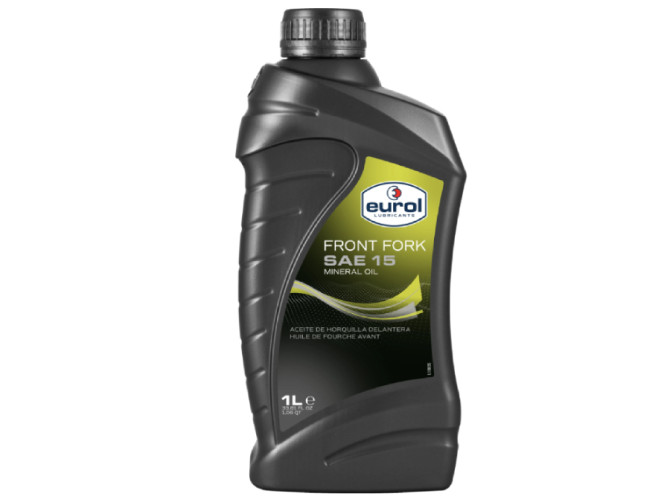 Voorvork Tomos hydraulische olie Eurol Front Fork Oil SAE 15 - 1 liter product