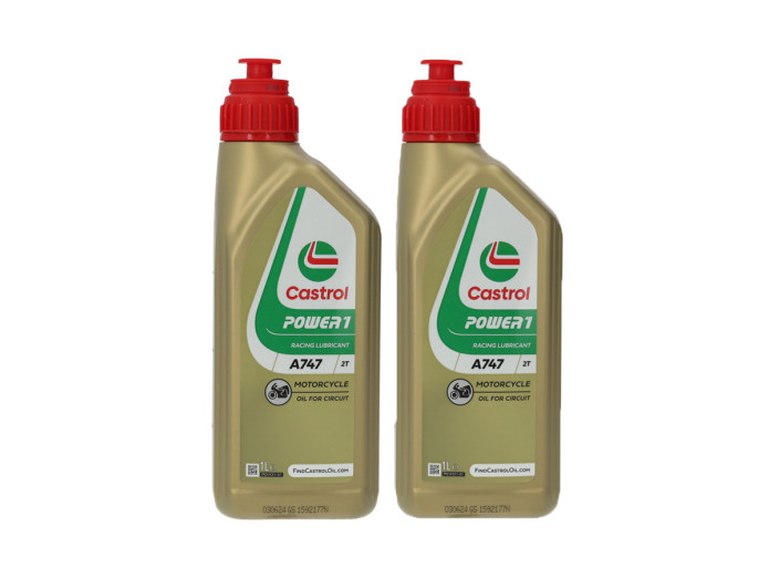 2-takt olie Castrol Power1 A747 Racing 1 liter (2x Aanbieding)
