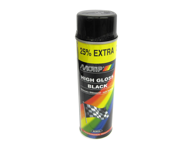 MoTip spray paint black gloss 500ml thumb