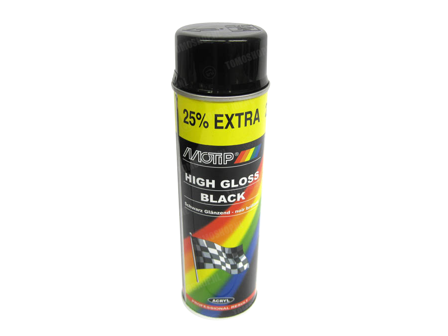 MoTip spray paint black gloss 500ml photo