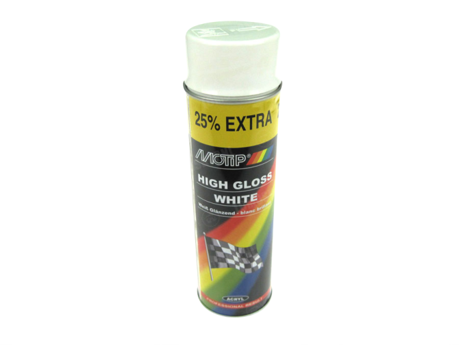 MoTip spray paint white high-gloss 500ml thumb