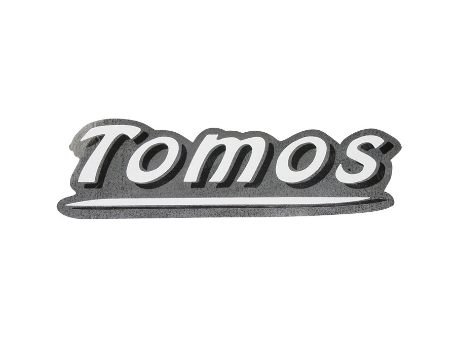 Sticker Tomos wit photo