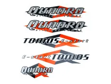 Sticker Tomos Quadro E-start complete set original