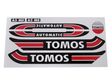 Sticker Tomos Automatic rood / zwart set universeel