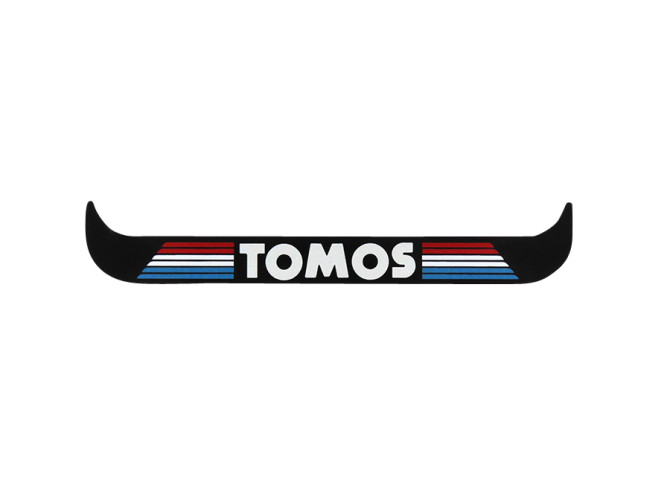 Kentekenplaathouder-sticker Tomos liggend zwart product