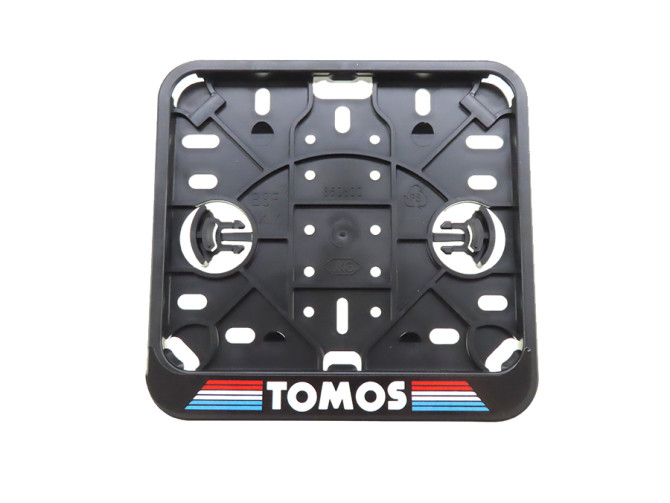 Licence plate holder sticker square Tomos logo with Dutch flag (ONLY NL) product