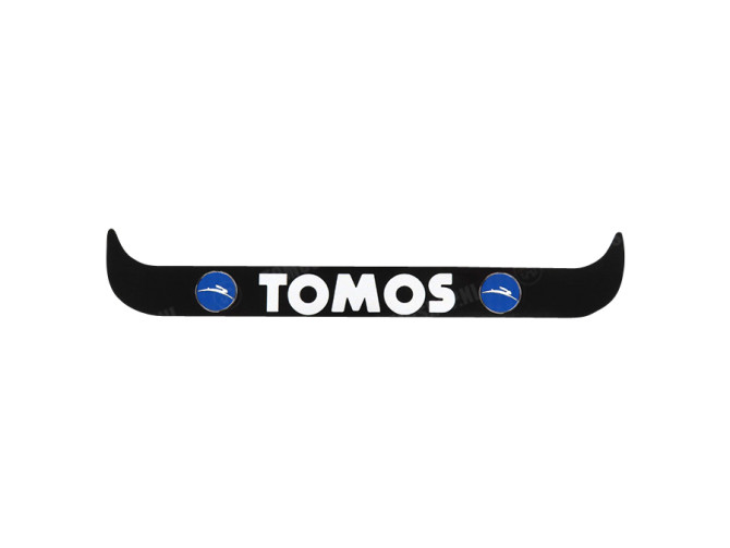 Kentekenplaathouder-sticker Tomos logo liggend zwart main