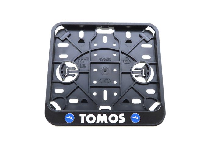 Kentekenplaathouder-sticker Tomos logo liggend zwart product