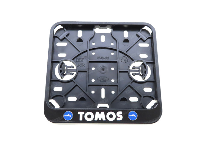 Licence plate holder sticker square Tomos logo (ONLY NL)
