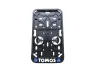 Kentekenplaathouder-sticker Tomos logo staand zwart thumb extra