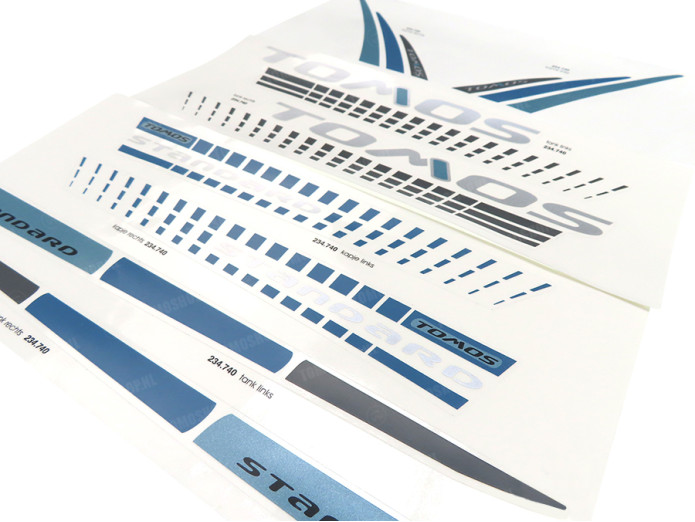 Sticker Tomos Standard black / blue complete