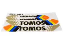 Sticker Tomos A35 S Automatic gekleurd transparant set universeel