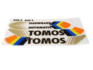 Sticker Tomos A35 S Automatic gekleurd transparant set universeel