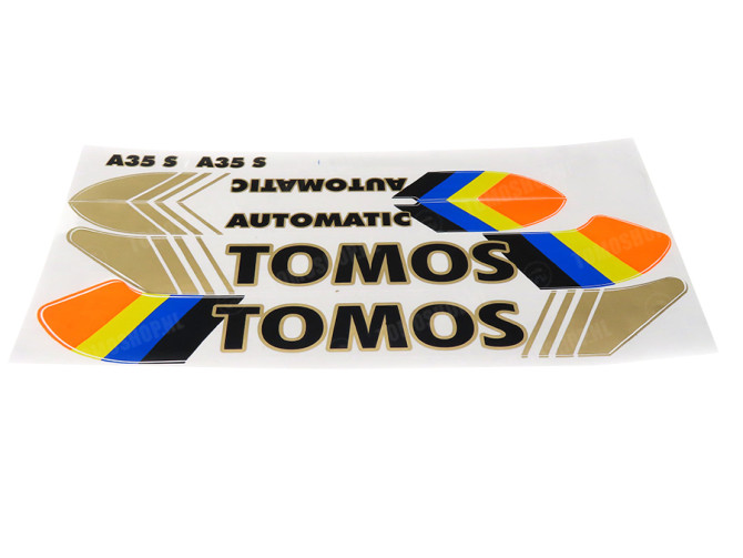 Sticker Tomos A35 S Automatic colored transparant set main
