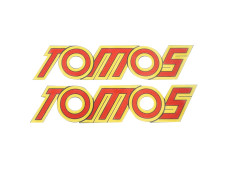 Sticker Tomos geel / rood