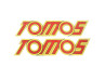 Sticker Tomos geel / rood thumb extra