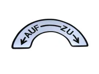 Fuel tap sticker universal Auf - Zu
