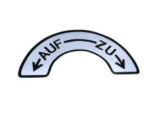 Fuel tap sticker universal Auf - Zu