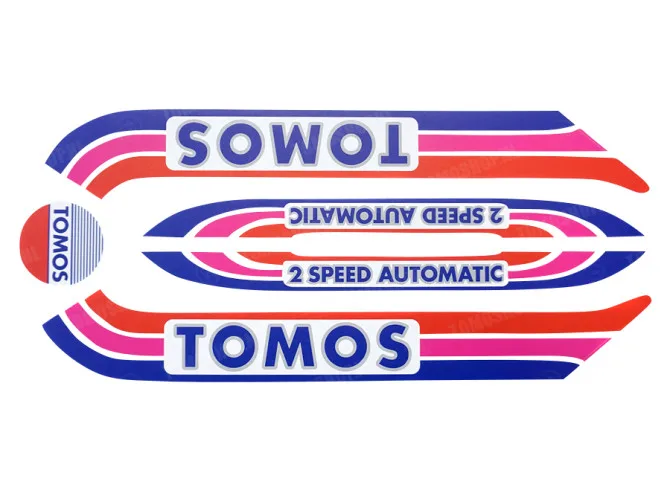 Sticker Tomos disco 2 speed Automatic set universal main