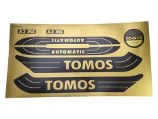 Sticker Tomos Automatic gold / black set universal