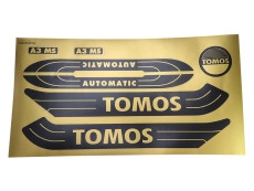 Sticker Tomos Automatic goud / zwart set universeel