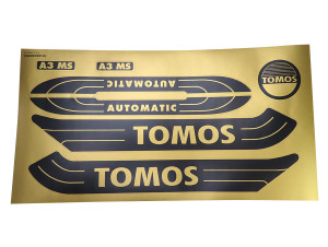 Sticker Tomos Automatic goud / zwart set universeel