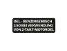 Benzine mix sticker zwart Duitse versie transparante tekst thumb extra