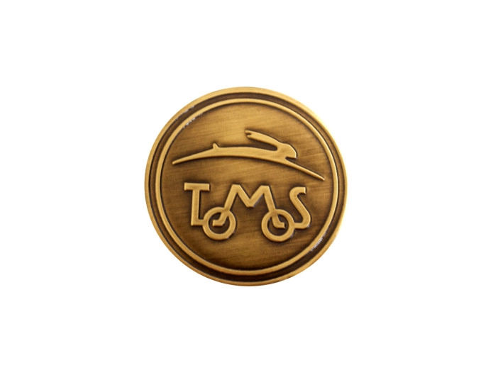 Sticker Tomos logo round 50mm RealMetal® gold 