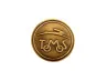 Aufkleber Tomos logo rund 50mm RealMetal® Gold thumb extra