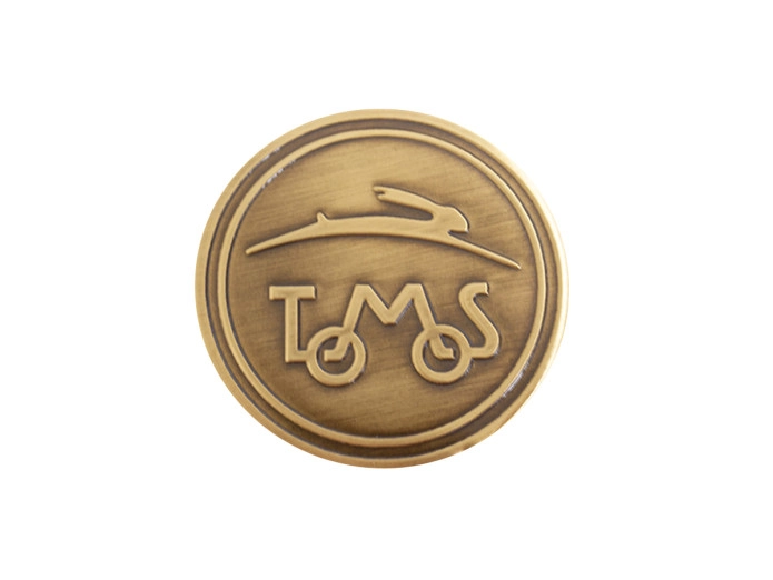 Sticker Tomos logo round 50mm RealMetal® gold 