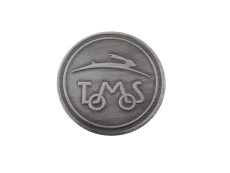 Sticker Tomos logo round 50mm RealMetal® silver 