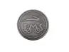 Sticker Tomos logo rond 50mm RealMetal® zilver  thumb extra