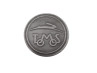 Sticker Tomos logo rond 50mm RealMetal® zilver  thumb extra