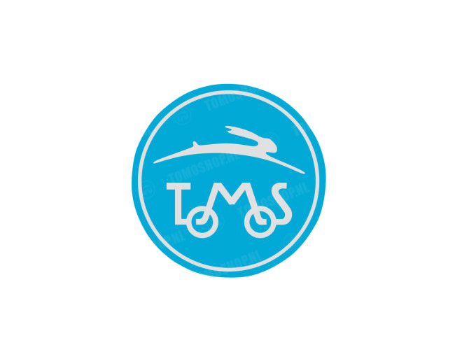 Sticker Tomos logo rond 100mm main