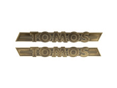 Tank sticker set Tomos / universal RealMetal® gold color