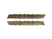 Tank sticker set Tomos / universeel RealMetal® goud 