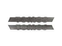 Tank sticker set Tomos / universal RealMetal® silver color