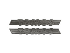 Tank sticker set Tomos / universal RealMetal® silver 