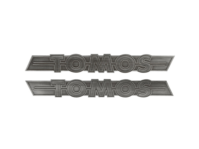 Tank sticker set Tomos / universeel RealMetal® zilver product