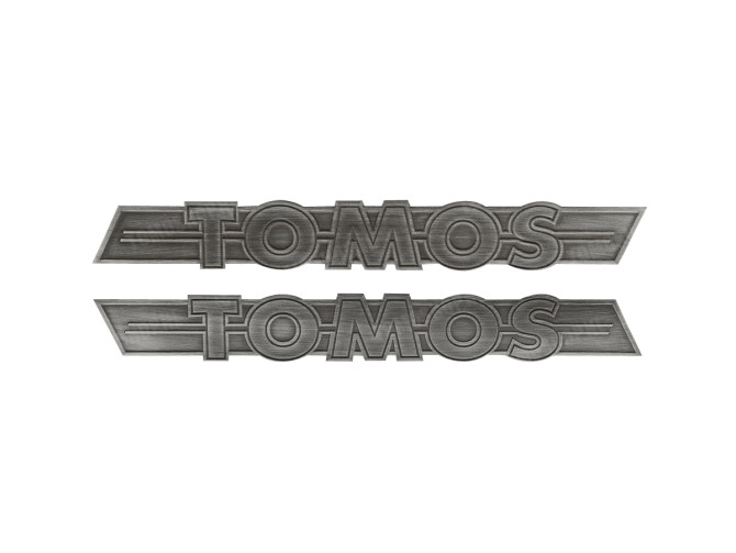 Tank sticker set Tomos / universal RealMetal® silver  main