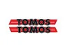 Aufkleber Tomos Logo Tank / Universal Schwarz / Rot 200x28mm thumb extra