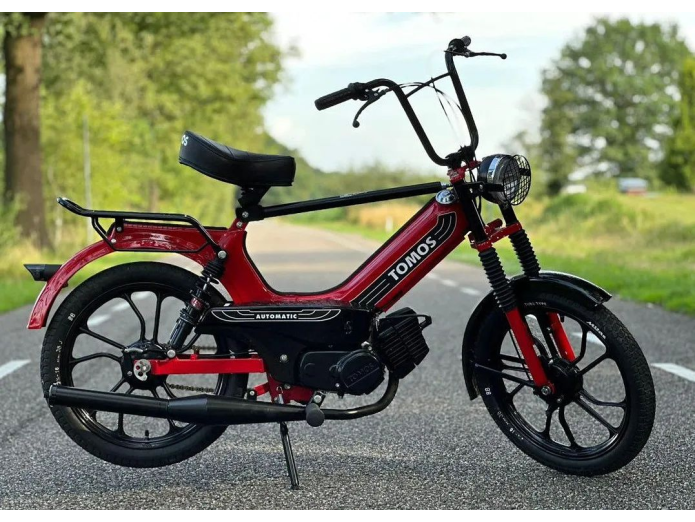 Sticker Tomos A3 MS Automatic wit / zwart set + gratis sticker