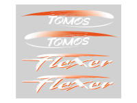 Aufkleber Tomos Flexer Altes Modell Satz 4-Teilig Orange